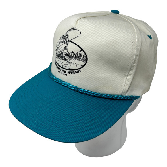 Vintage North Pacific Springs b.c. Canada Floating Resort Cap Rope Hat Snapback - Picture 8 of 13